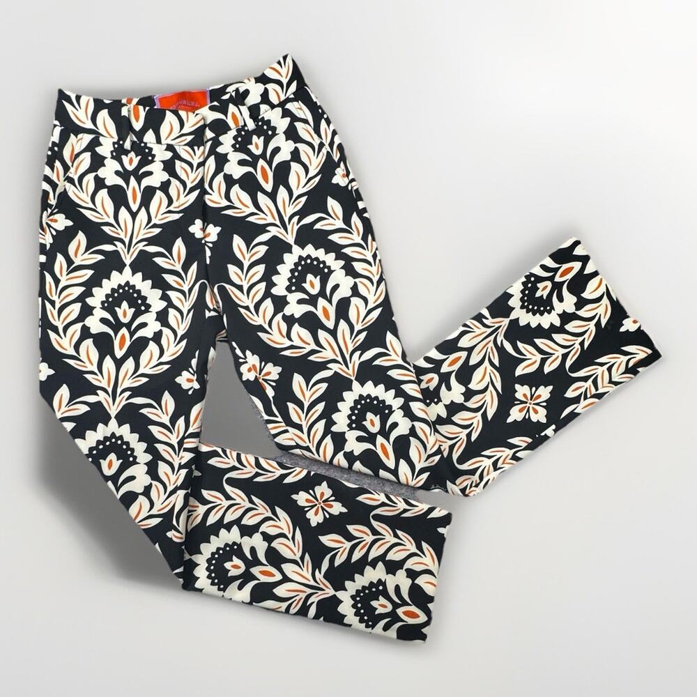 La DoubleJ 24/7 Pants XS Made In Italy Floral Flare Stretch Trousers -529